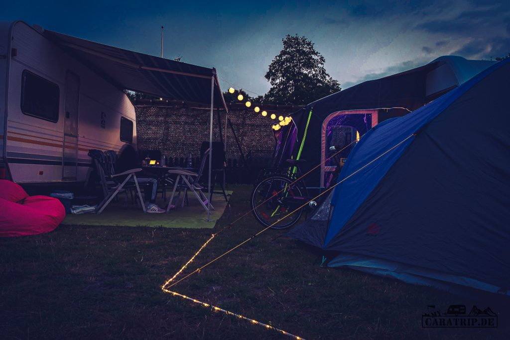 Wohnwagen Zelt Vorzelt und LED Beleuchtung