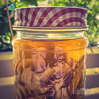 Ingwer Stücke im Glas